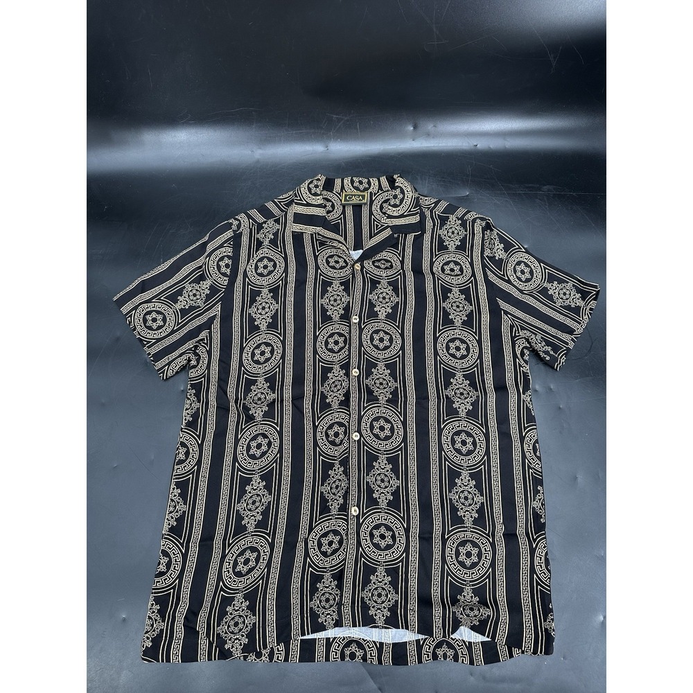 NWT CASA Moda Luxury Couture Button Up Shirt Mens Sz M Vacation Summer Casual